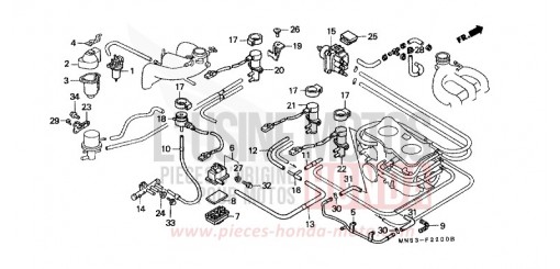 SOLENOID VALVE/ SUB AIR CLEANER (1) GL1500J de 1988